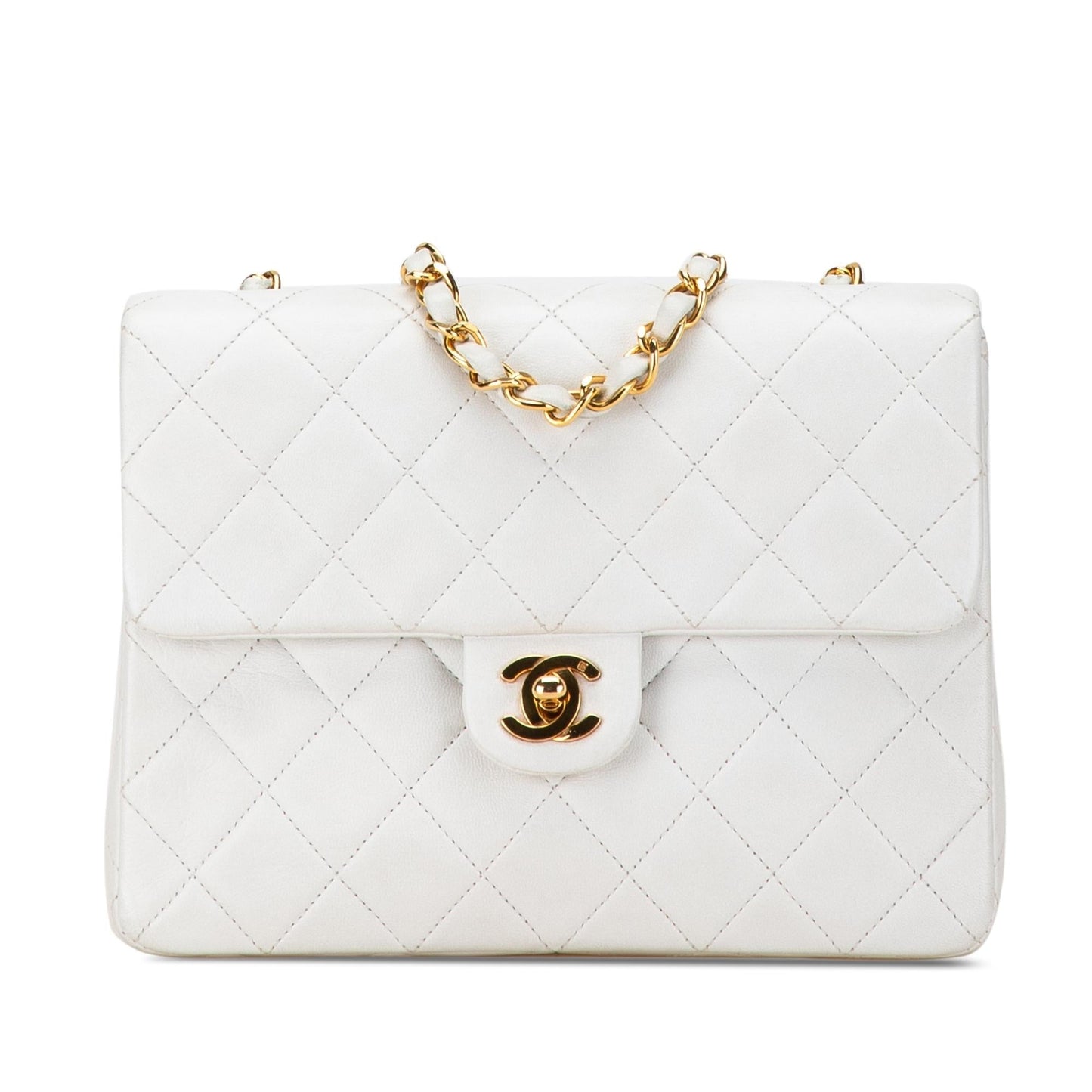 Chanel Square Classic Quilted Lambskin Flap (SHG-iqwoWK) Crossbody