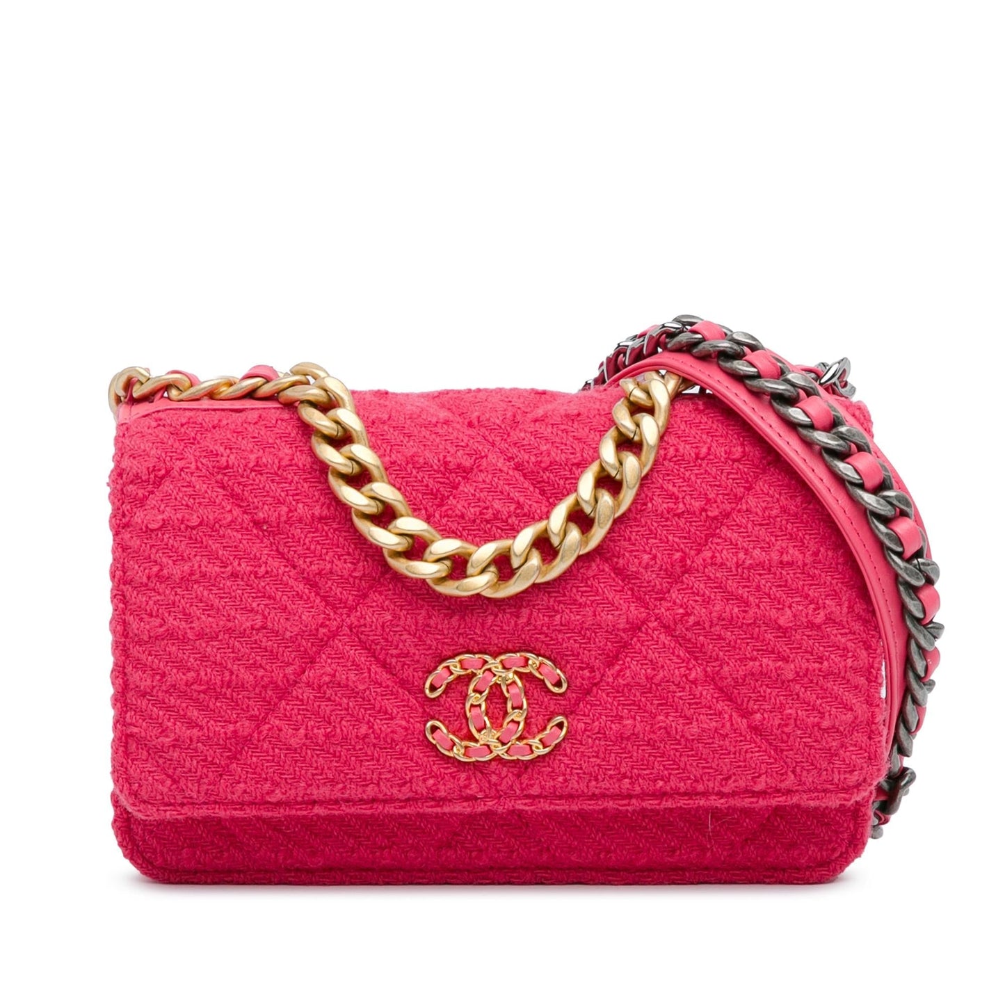 Chanel Tweed 19 Wallet On Chain (SHG-foUaPL) Crossbody