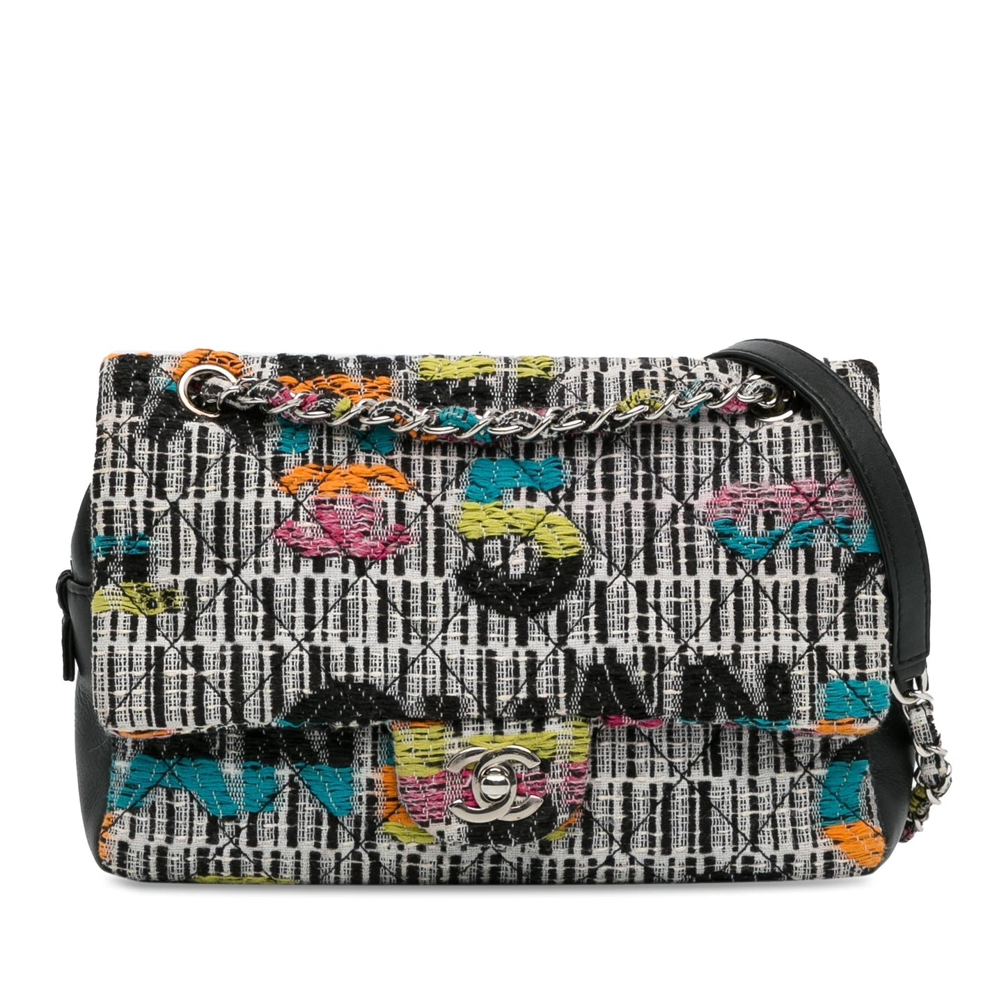 Chanel Tweed Easy Fantasy Flap (SHG-BwnABY) Shoulder Bag