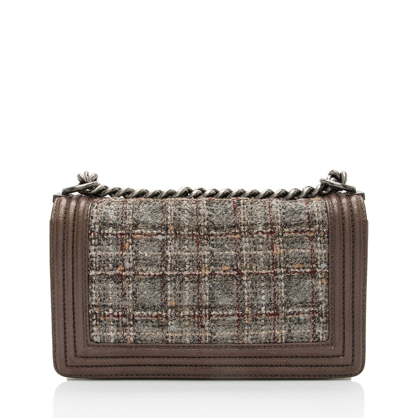 Chanel Tweed -Edinburgh Old Medium Boy Bag (SHF-PnHCww)