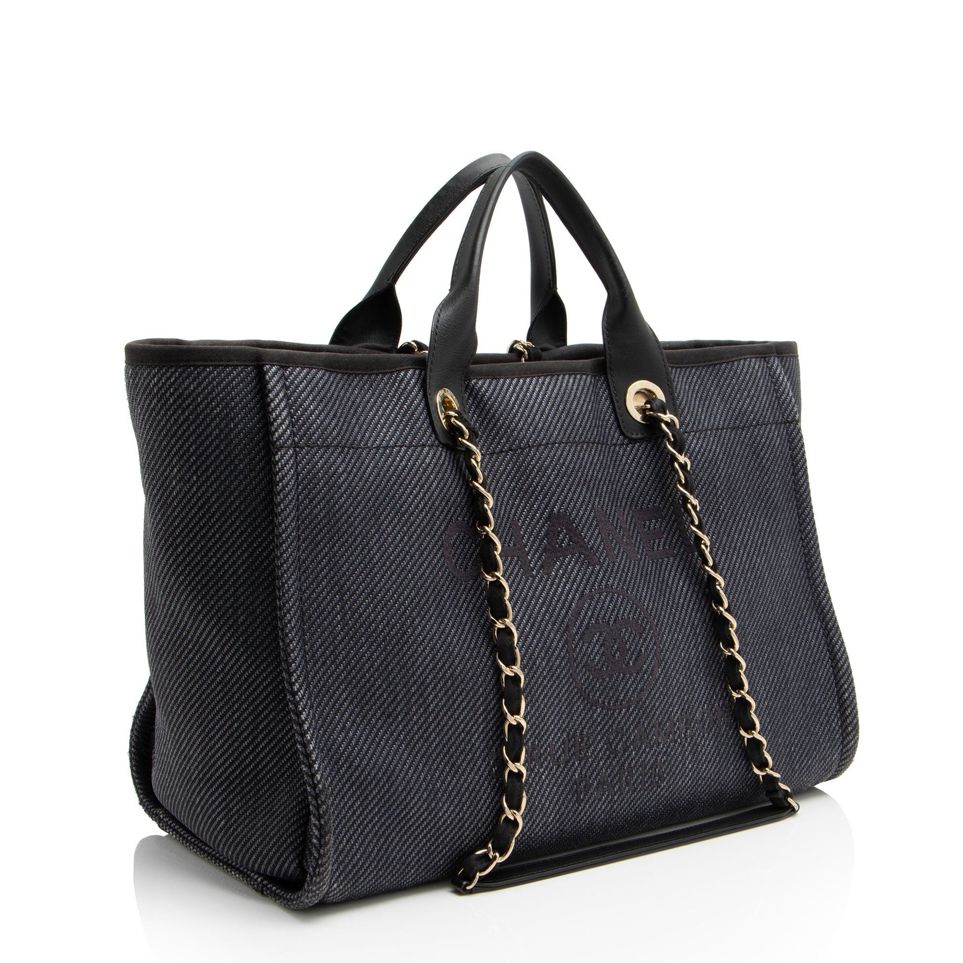 Chanel Woven Straw Deauville Medium Tote