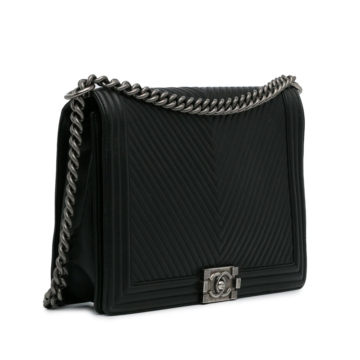 Chanel XL Chevron Boy Flap (SHG-WQzfRD) Crossbody