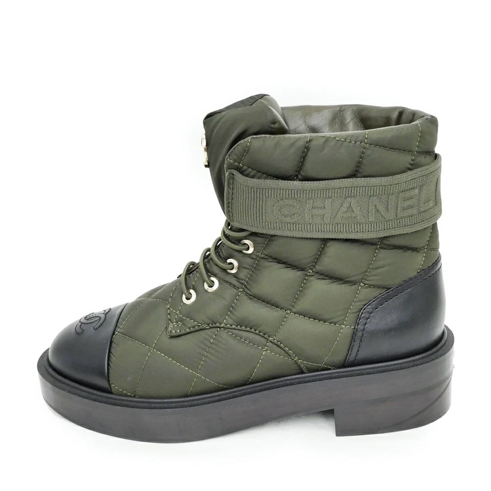 CHANEL OLIVE AND BLACK BOOTIES Handbag