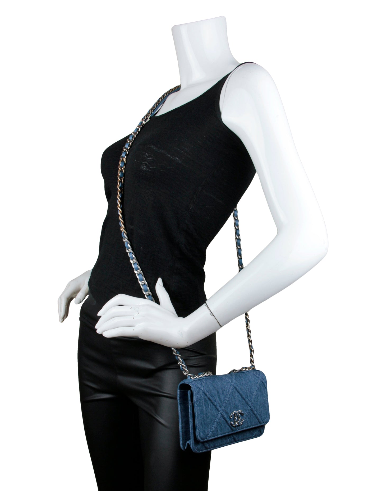 Chanel 2022 Quilted 19 WOC Crossbody Bag