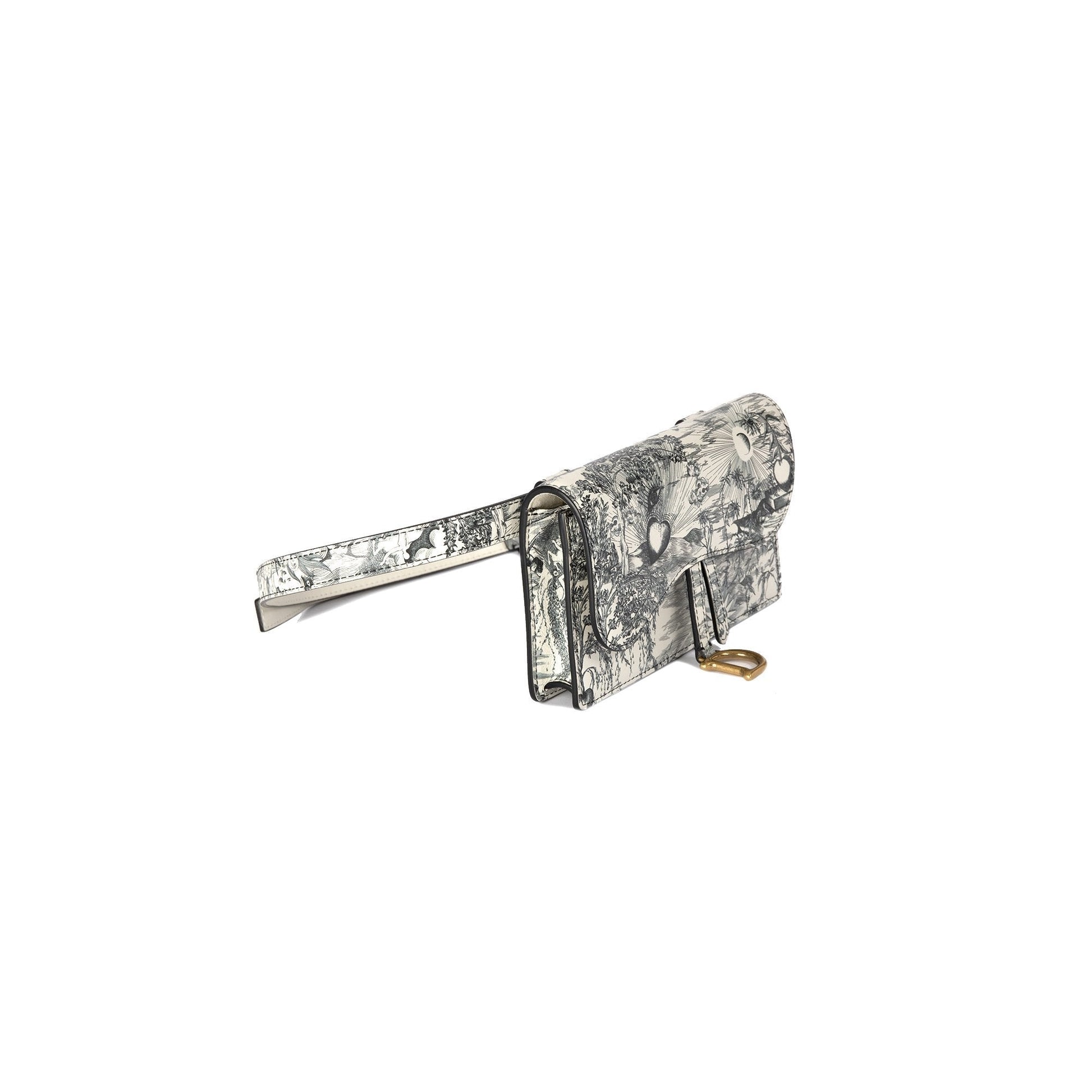 Christian Dior 2020 Jardin Naturel Print Saddle Belt Pouch