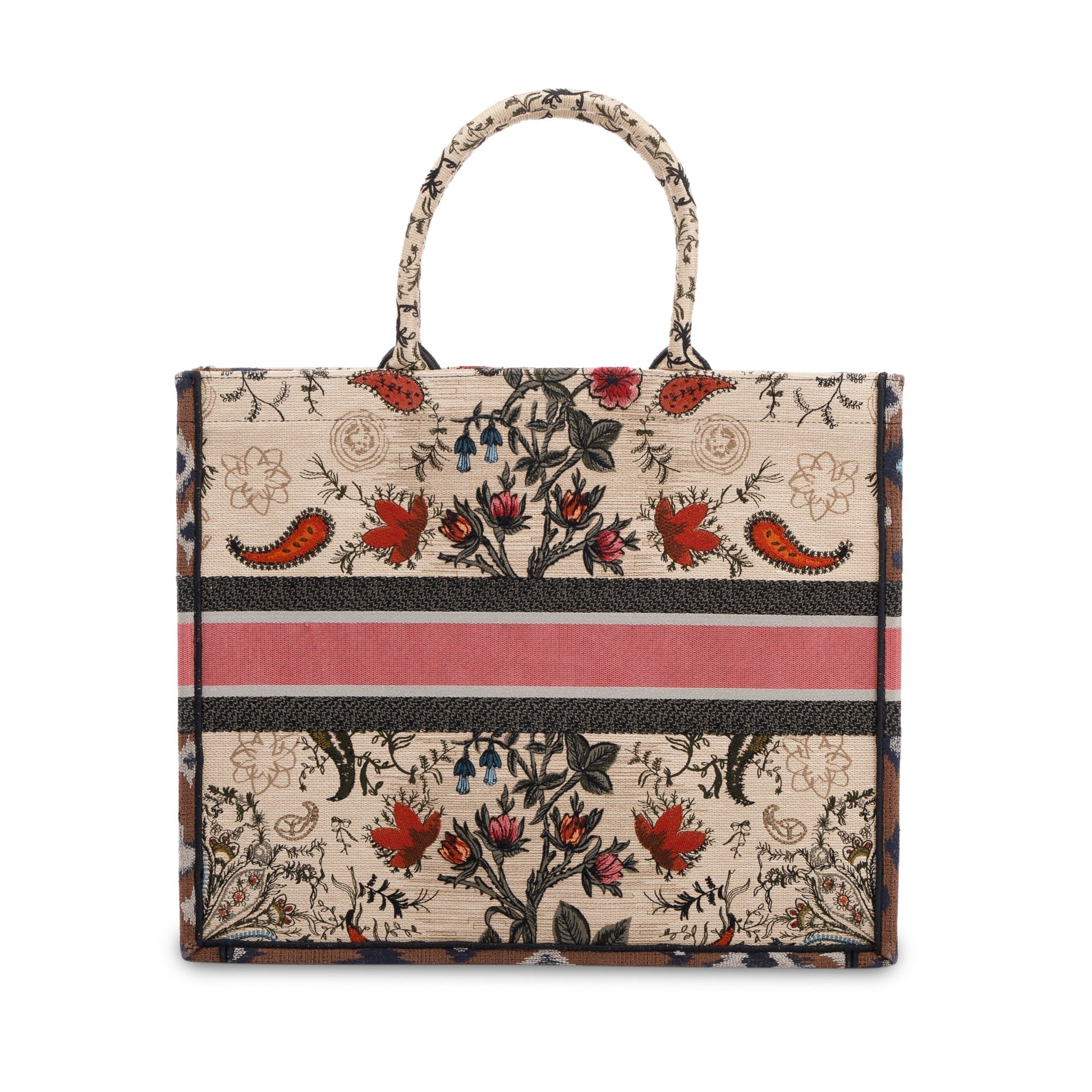 Christian Dior 2021 Large Broderie Dior Flowers Book Tote