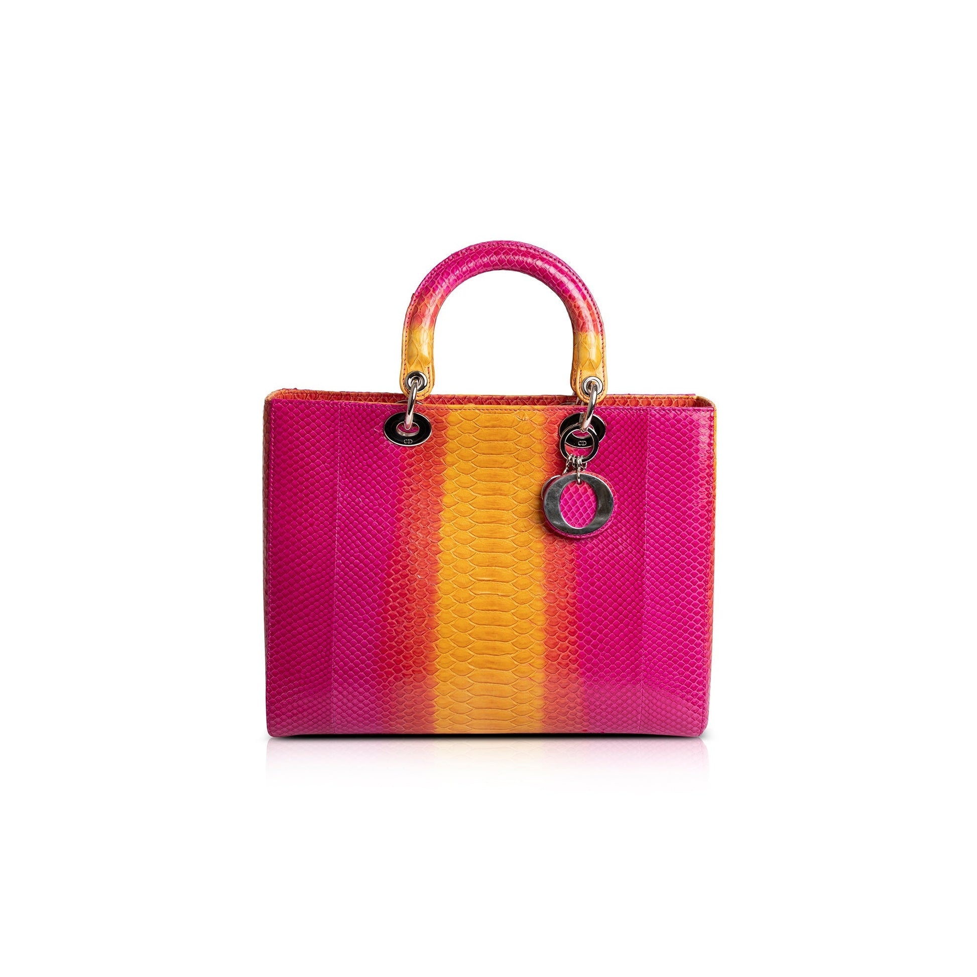 Christian Dior Large Ombre Python Lady Dior Bag