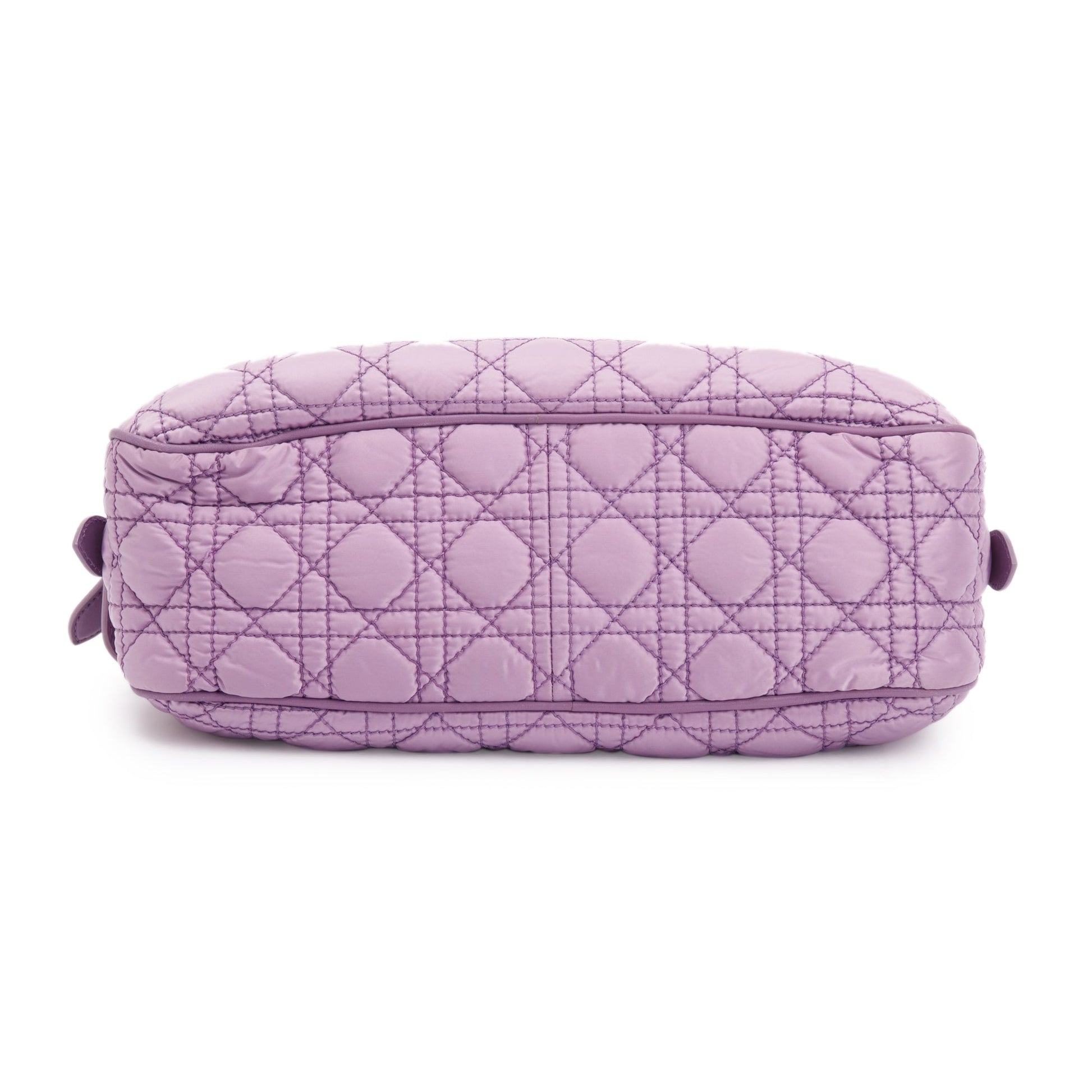 Christian Dior Purple Cannage Quilted Satin Charming Bag