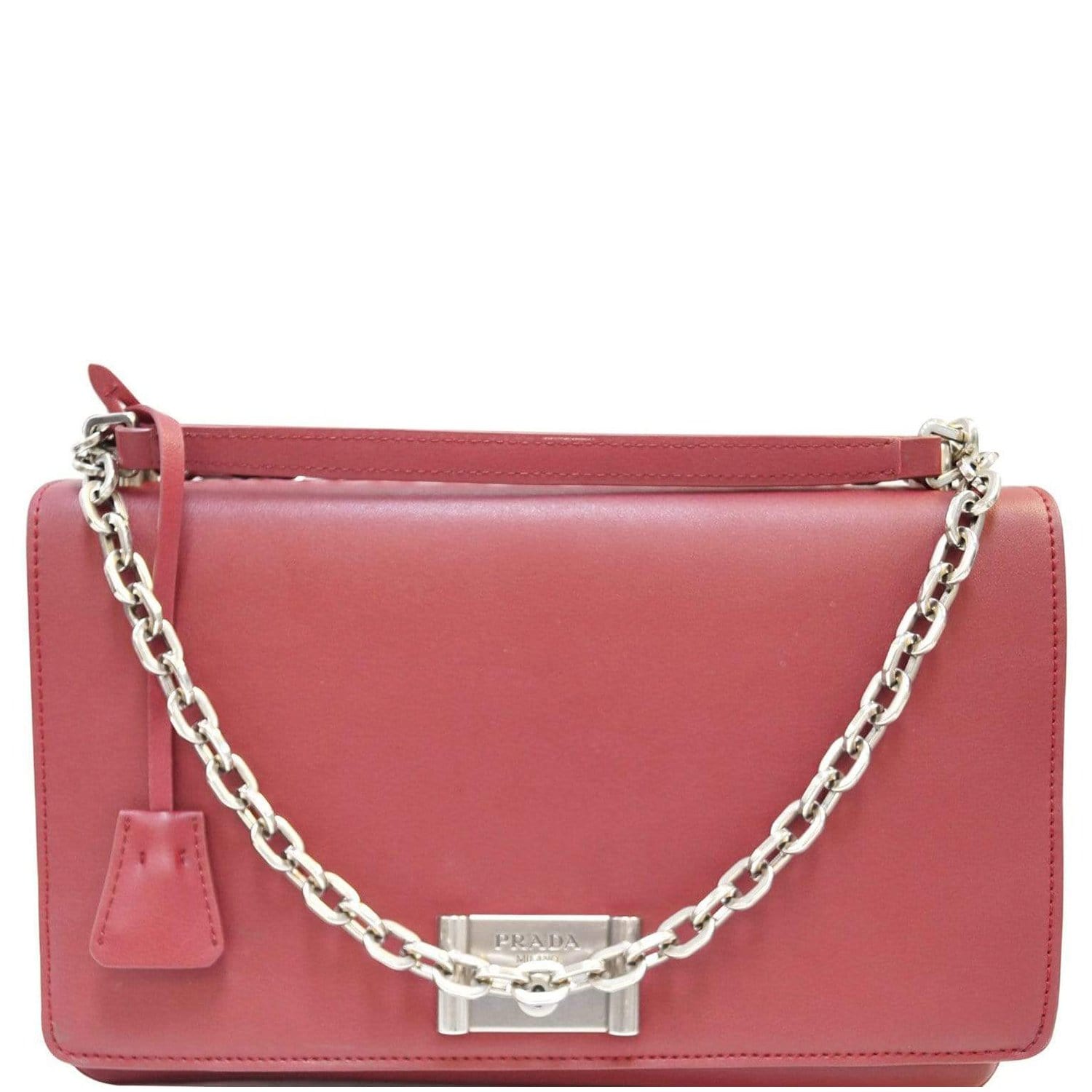 PRADA Petalo Saffiano Lux Leather Chain Shoulder Crossbody Bag - Sale