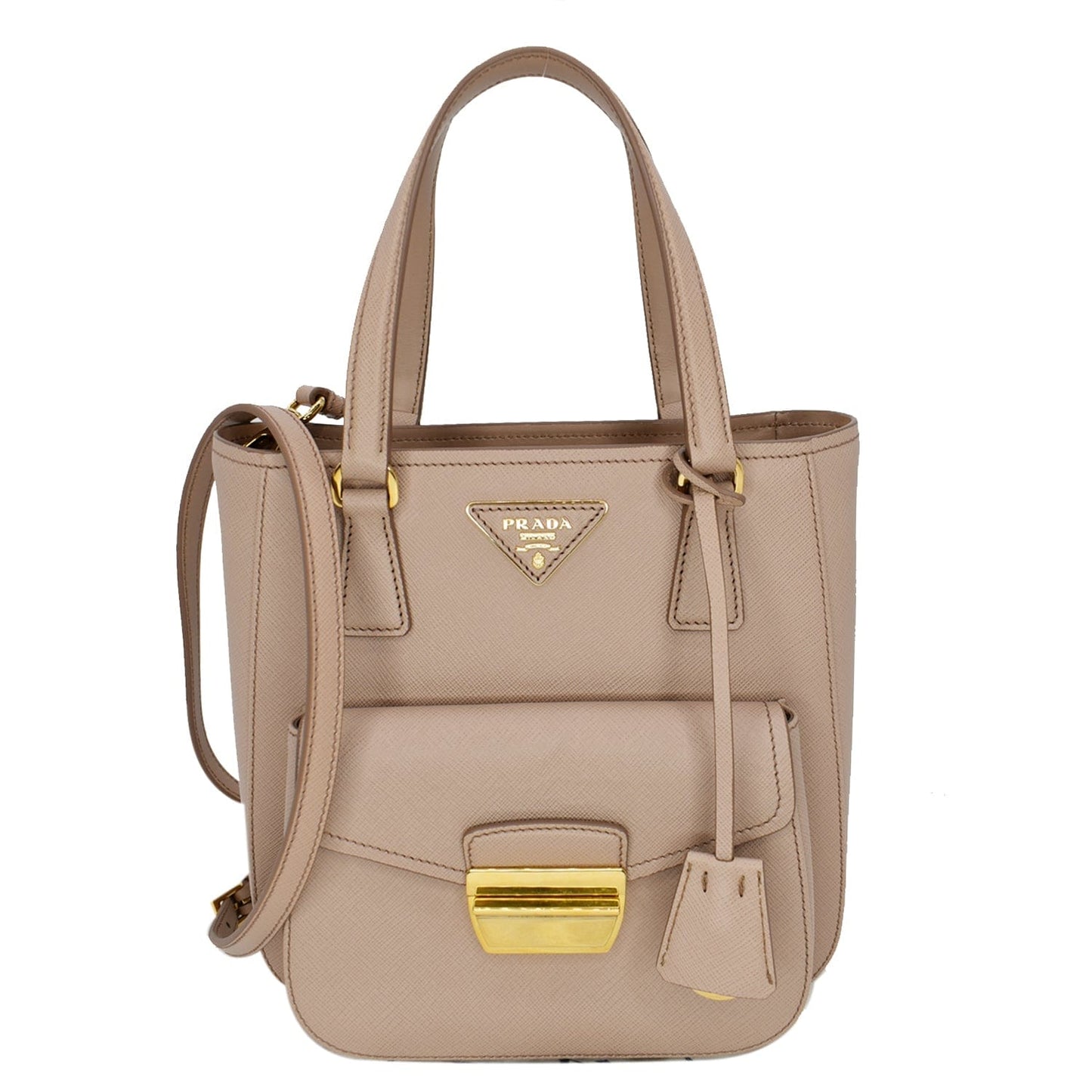 PRADA Lux Metropolis Saffiano Leather Tote Bag Cipria - Hot Deals
