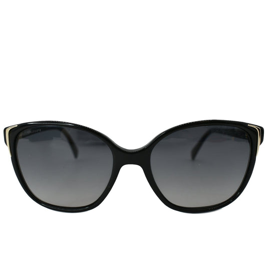 PRADA SPR 01O 1AB-5W1 Black Sunglasses Gray Polarized Lens