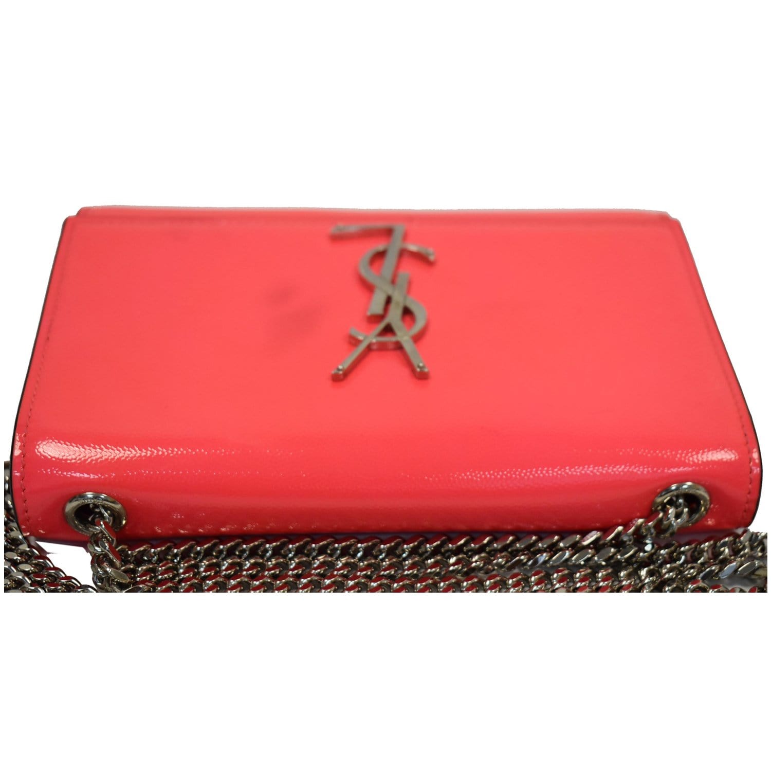 YVES SAINT LAURENT Kate Medium Leather Crossbody Bag Neon Pink