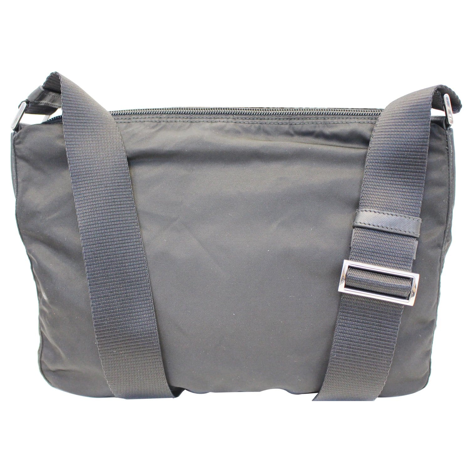 PRADA Large Nylon Crossbody Bag Black