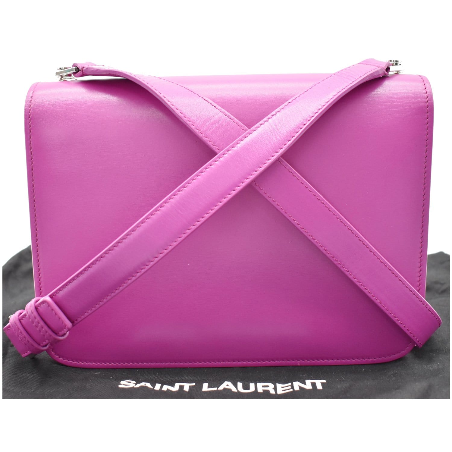 YVES SAINT LAURENT Le Carre Leather Shoulder Bag Pink - 10% OFF