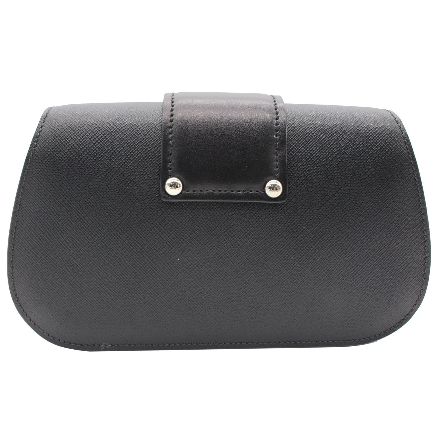 PRADA City Sidonie Small Leather Crossbody Bag Black