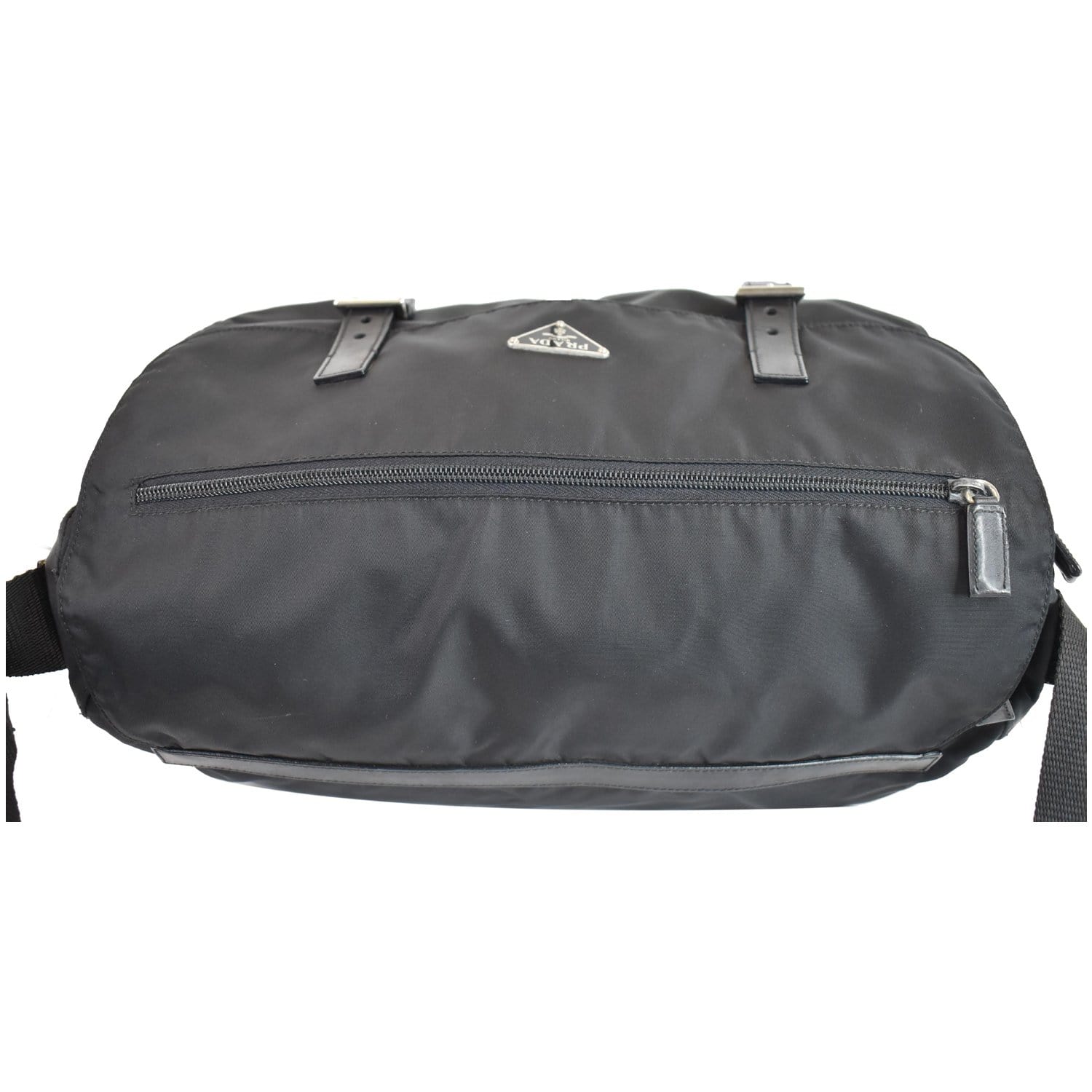 PRADA Vela Nylon Messenger Bag Black