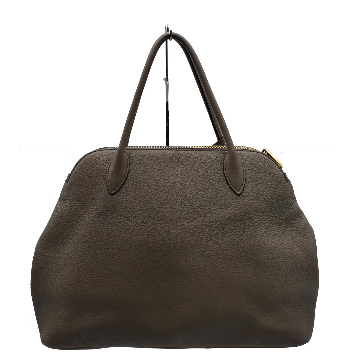 PRADA Calf Leather Tote Bag Clay Gray