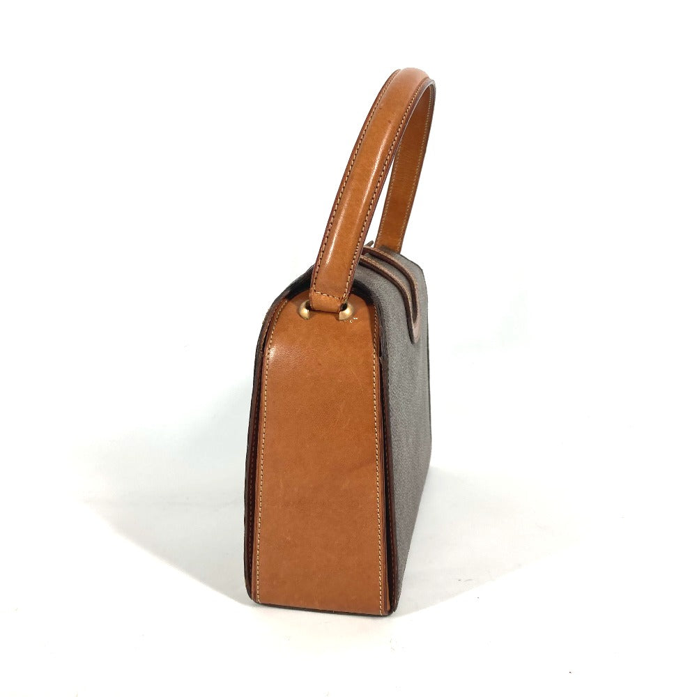 CELINE Handbag Leather / canvas Brown Macadam Women