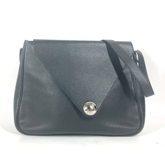 HERMES Shoulder Bag leather black Serie Christine unisex(Unisex)