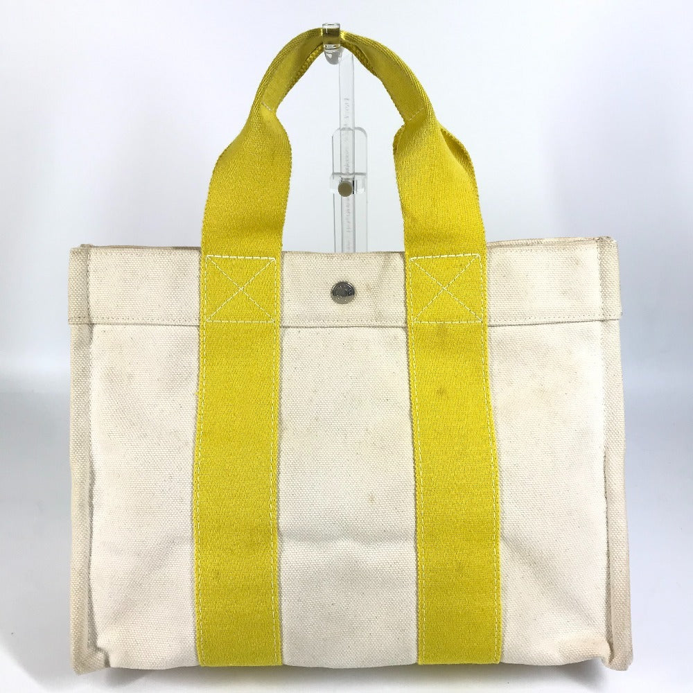 HERMES Tote Bag canvas yellow Bora Bora PM