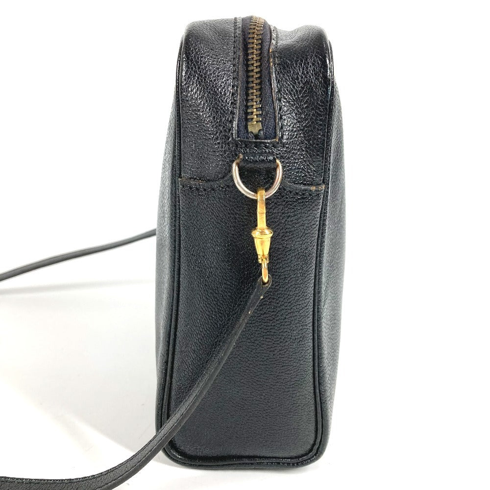 HERMES Shoulder Bag leather black Jockey Horse Cheval