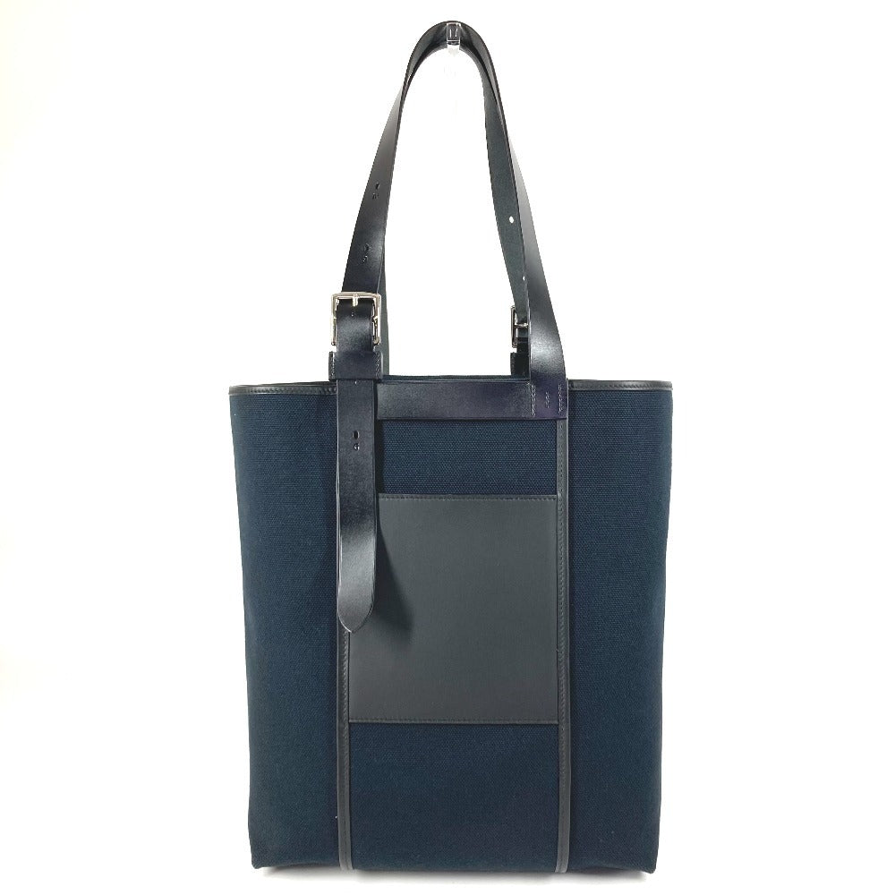 HERMES Shoulder Bag Leather, Toile black Etriviere Pocket 27
