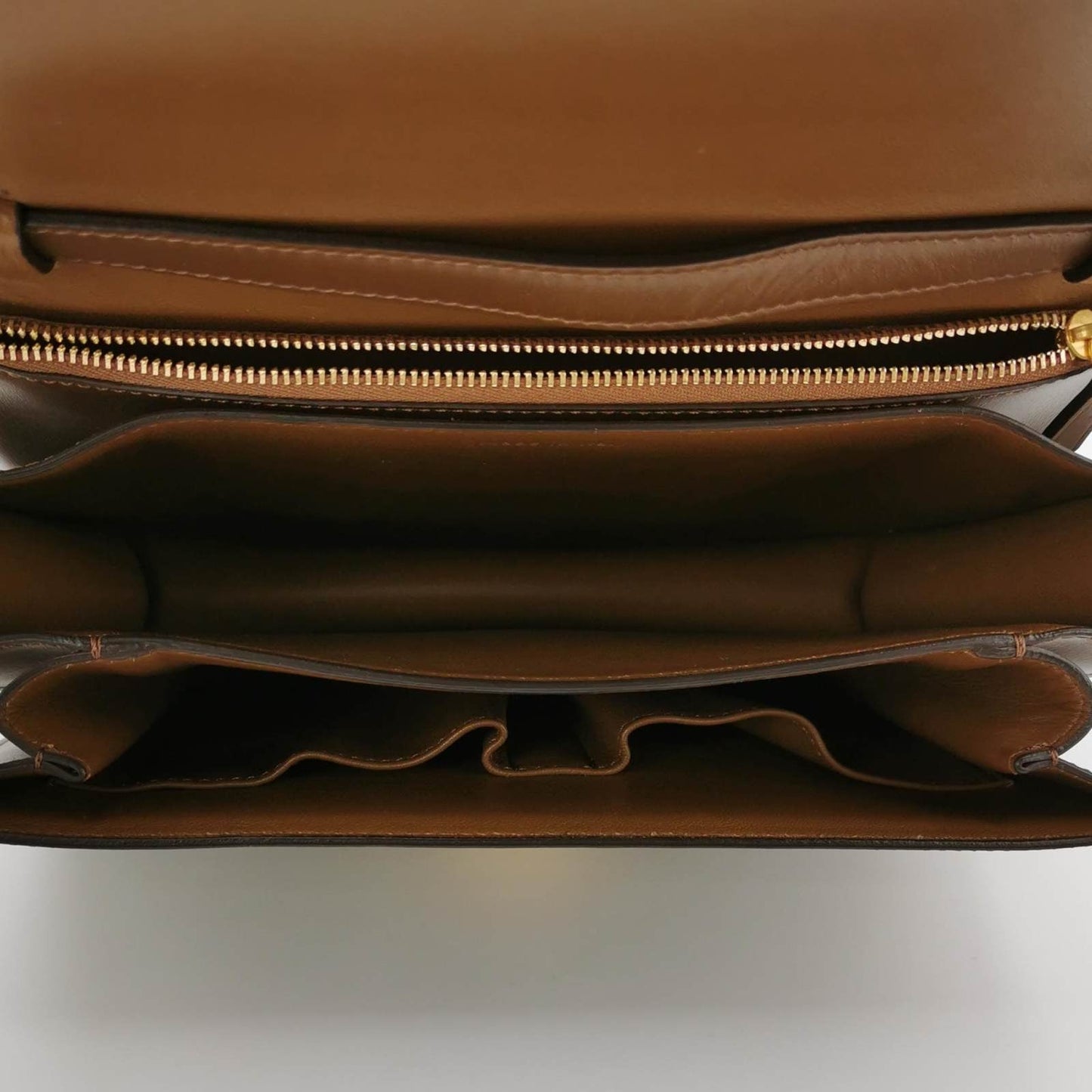 CELINE Classic Box Flap Caramel Brown Leather crossbody bag