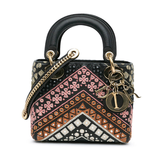 Dior Lady Dior Leather Mini Shoulder Bag