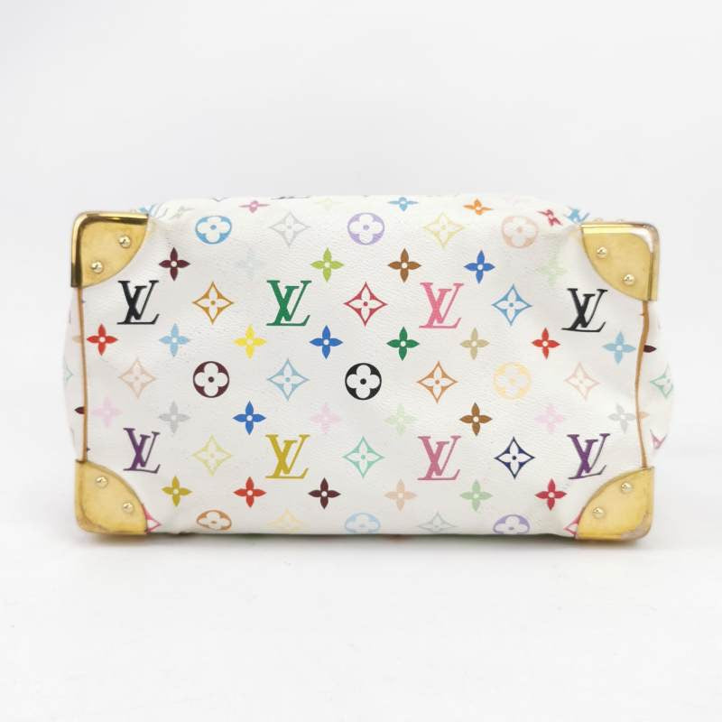 Louis Vuitton x Takashi Murakami Speedy 30 Lock White Multicolor