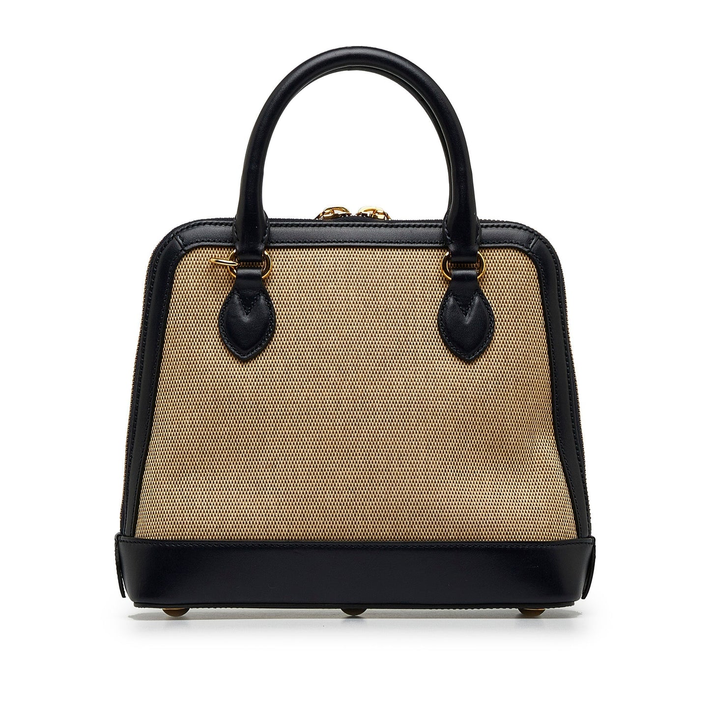 Gucci Horsebit Leather Canvas Shoulder Bag Style 2