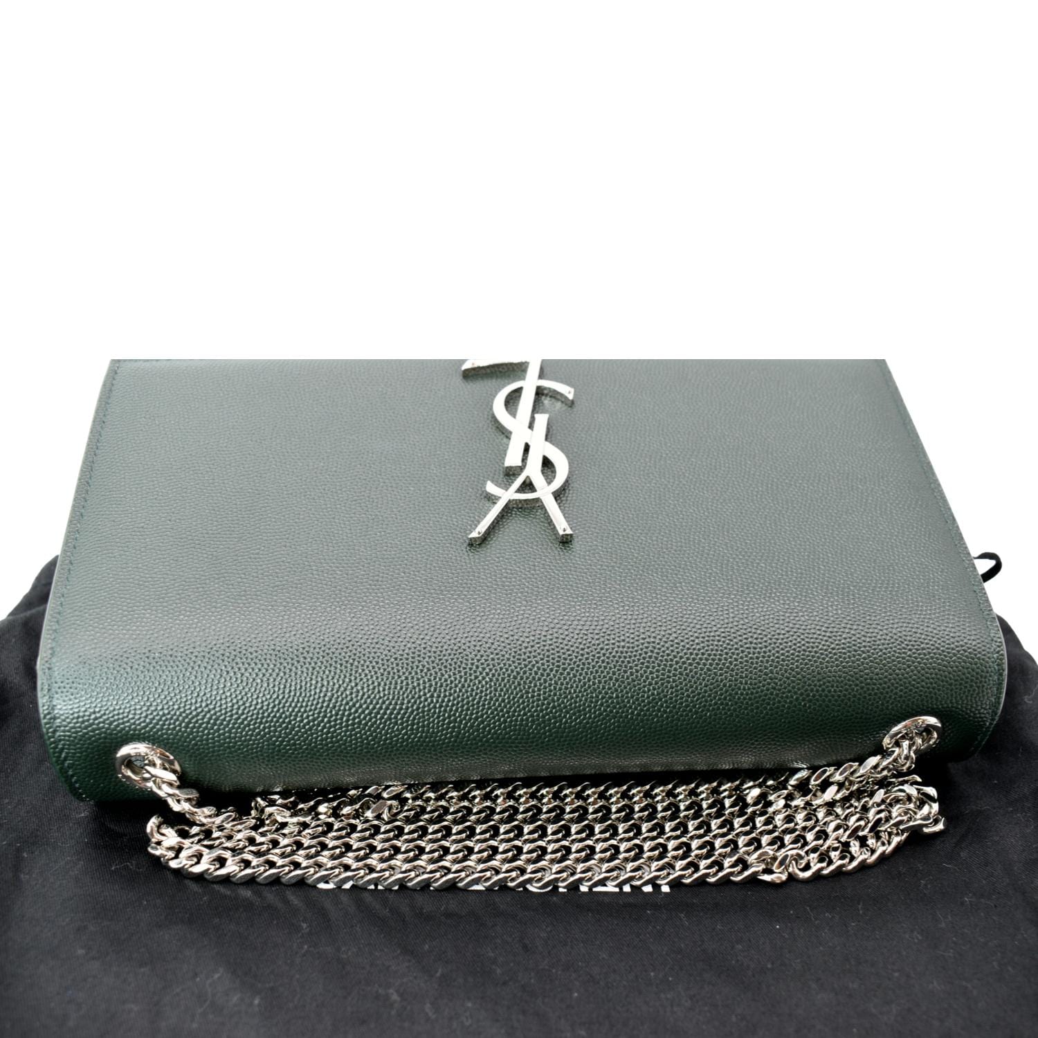 YVES SAINT LAURENT Kate Medium Leather Crossbody Bag Green