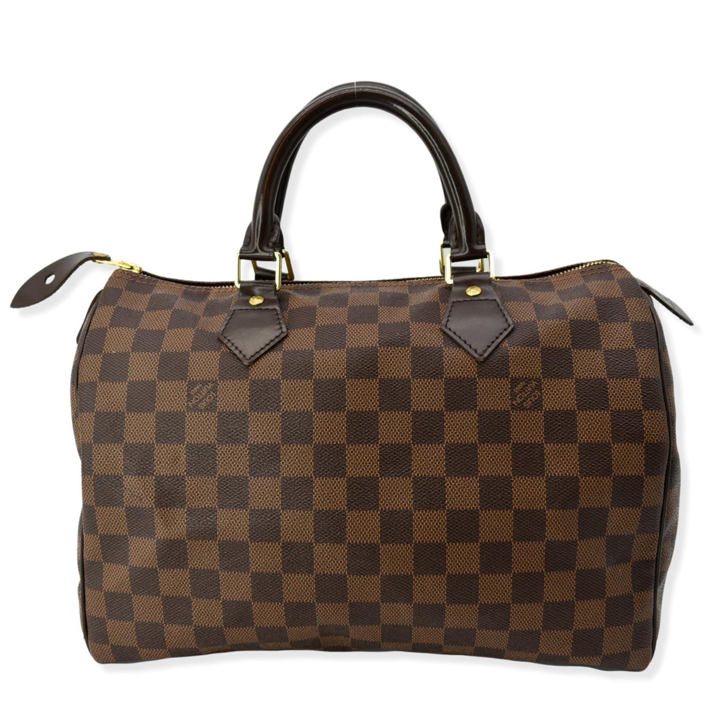 Louis Vuitton Damier Ebene Satchel Bag Brown