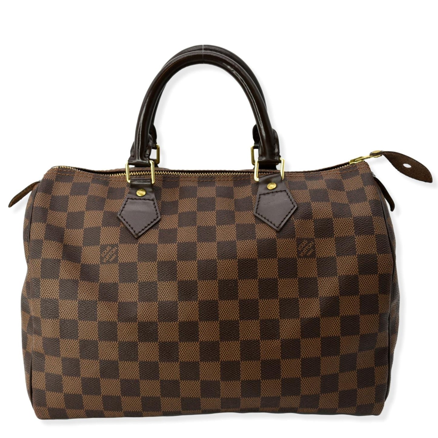 Louis Vuitton Damier Ebene Satchel Bag Brown