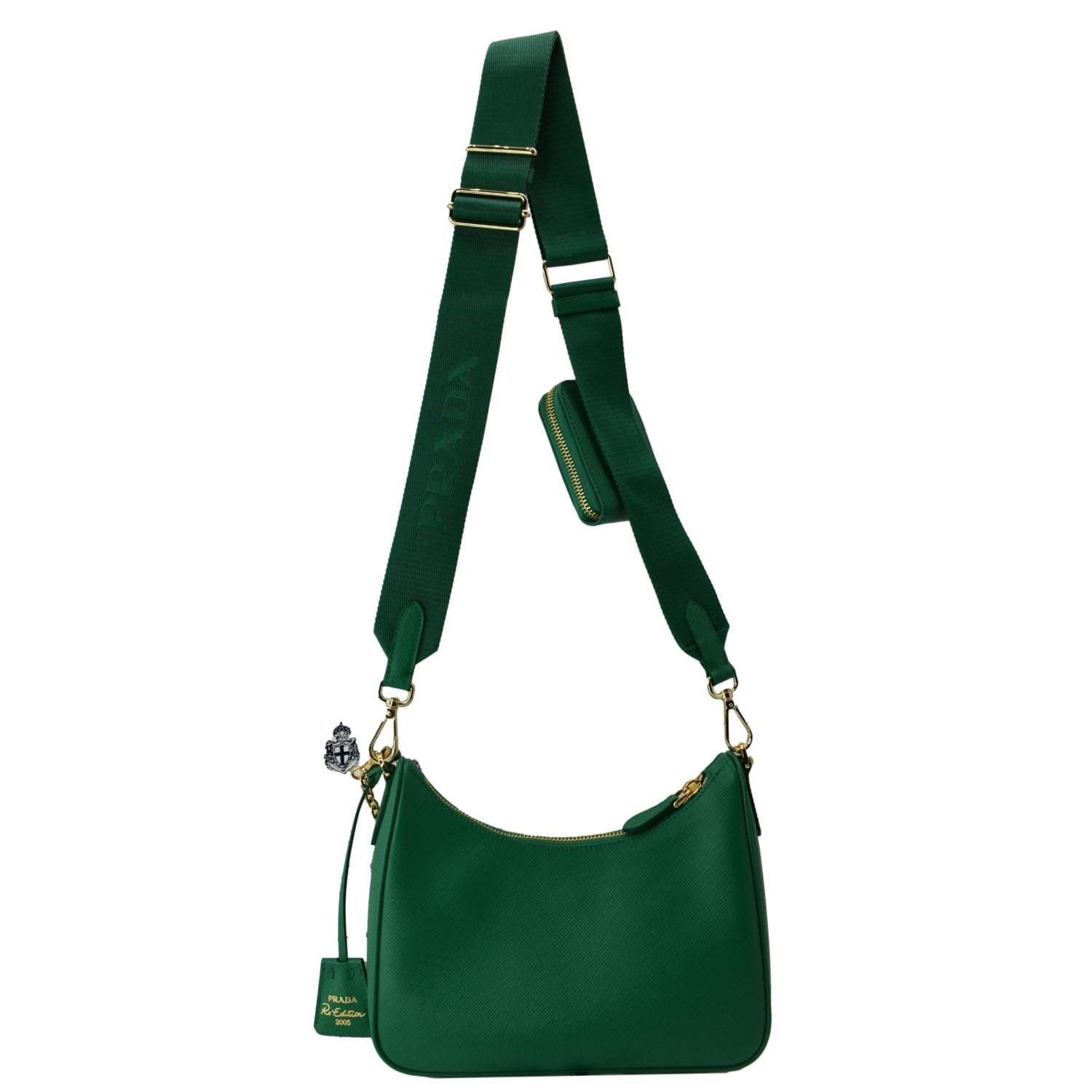 PRADA Re-Edition 2005 Saffiano Leather Shoulder Bag Green