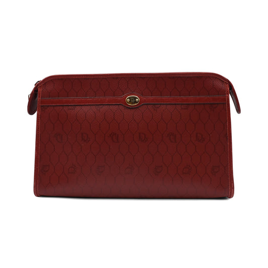 Dior Monogram Leather Canvas Clutch