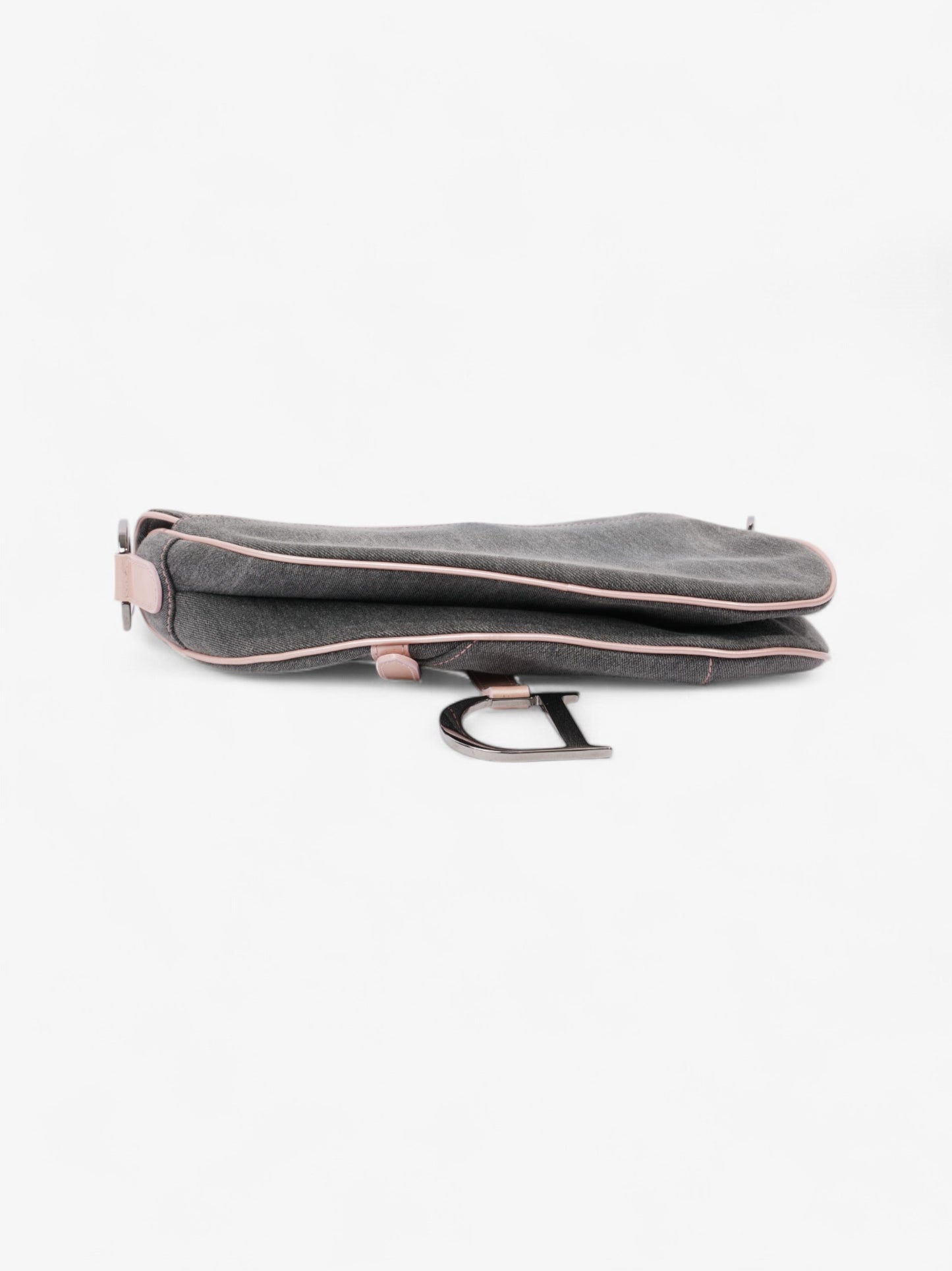 Christian Dior Saddle Bag Grey / Light Pink Denim