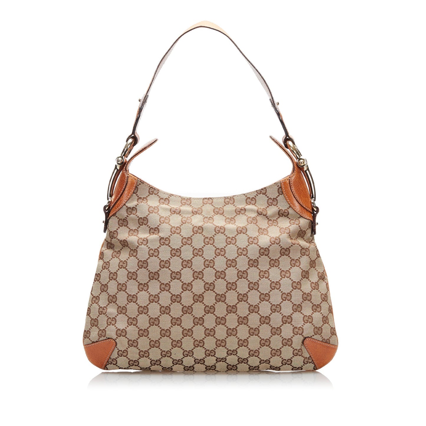 Gucci Leather Canvas Shoulder Bag Style 38