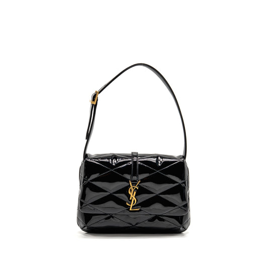 Saint Laurent/ 5 A 7 Quilted Mini Purse Patent Black