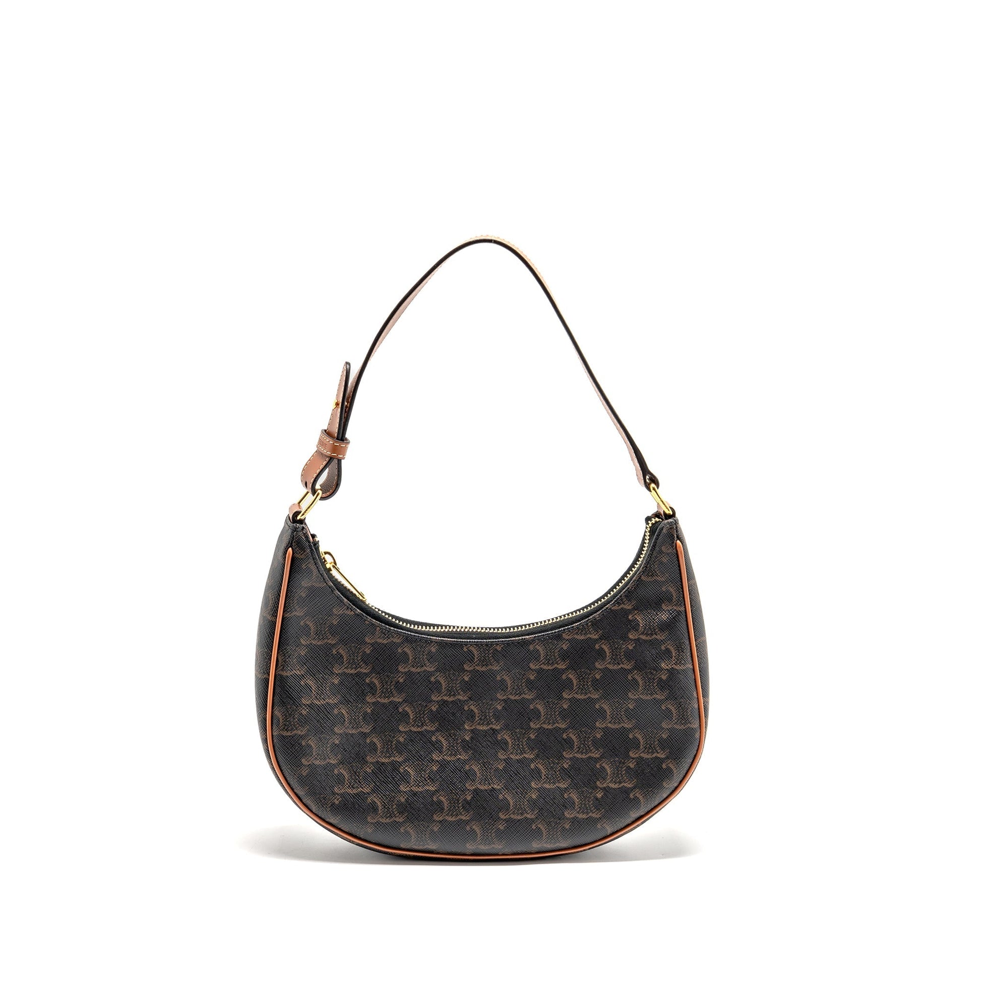 Celine Ava Bag Triomphe Canvas/ Calfskin Tan GHW