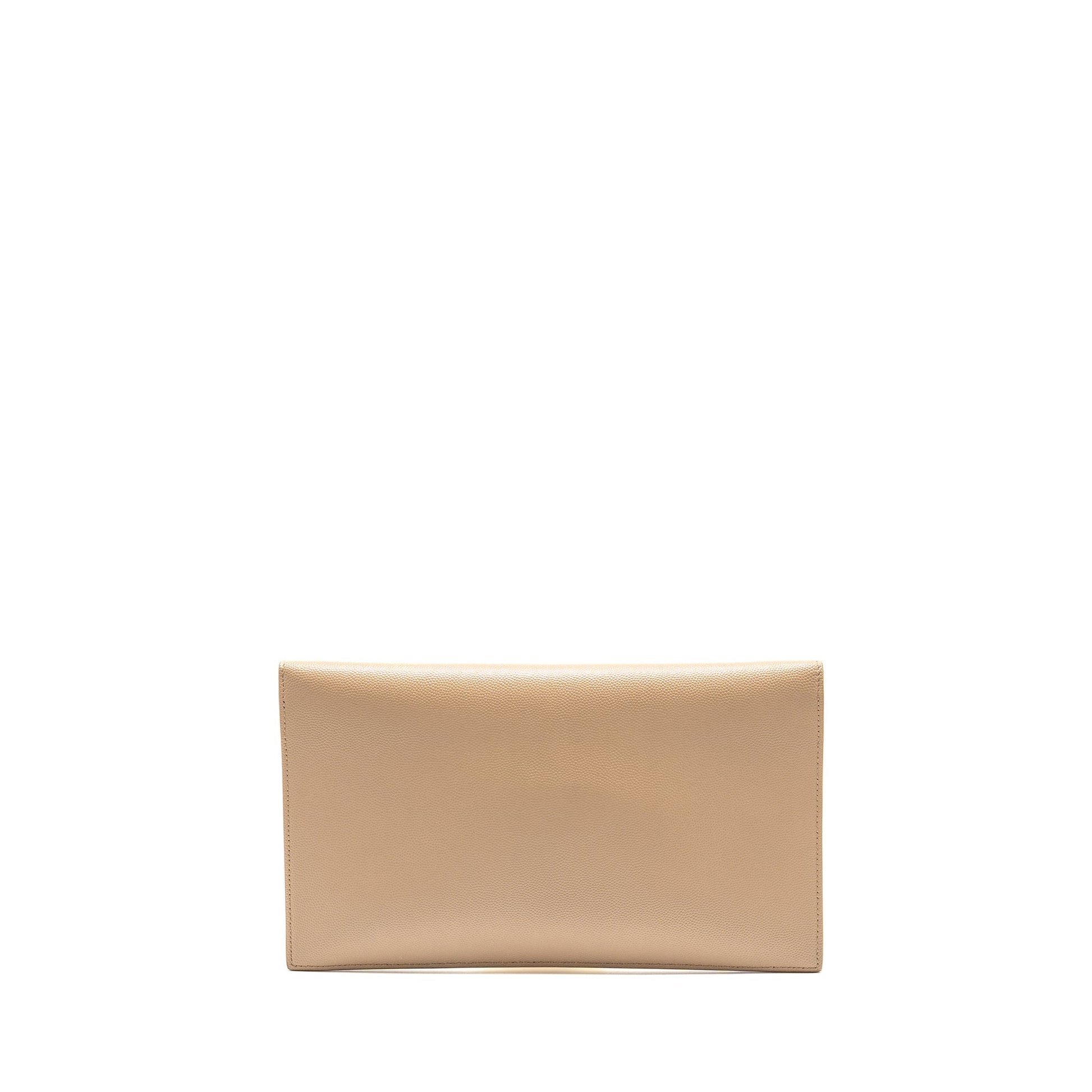 Saint laurent Uptown clutch grained calfskin beige