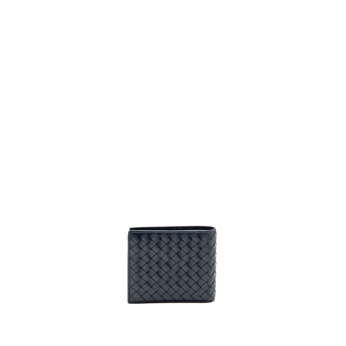 Bottega Veneta Intrecciato Piccolo Bi-Fold Wallet Calfskin Navy