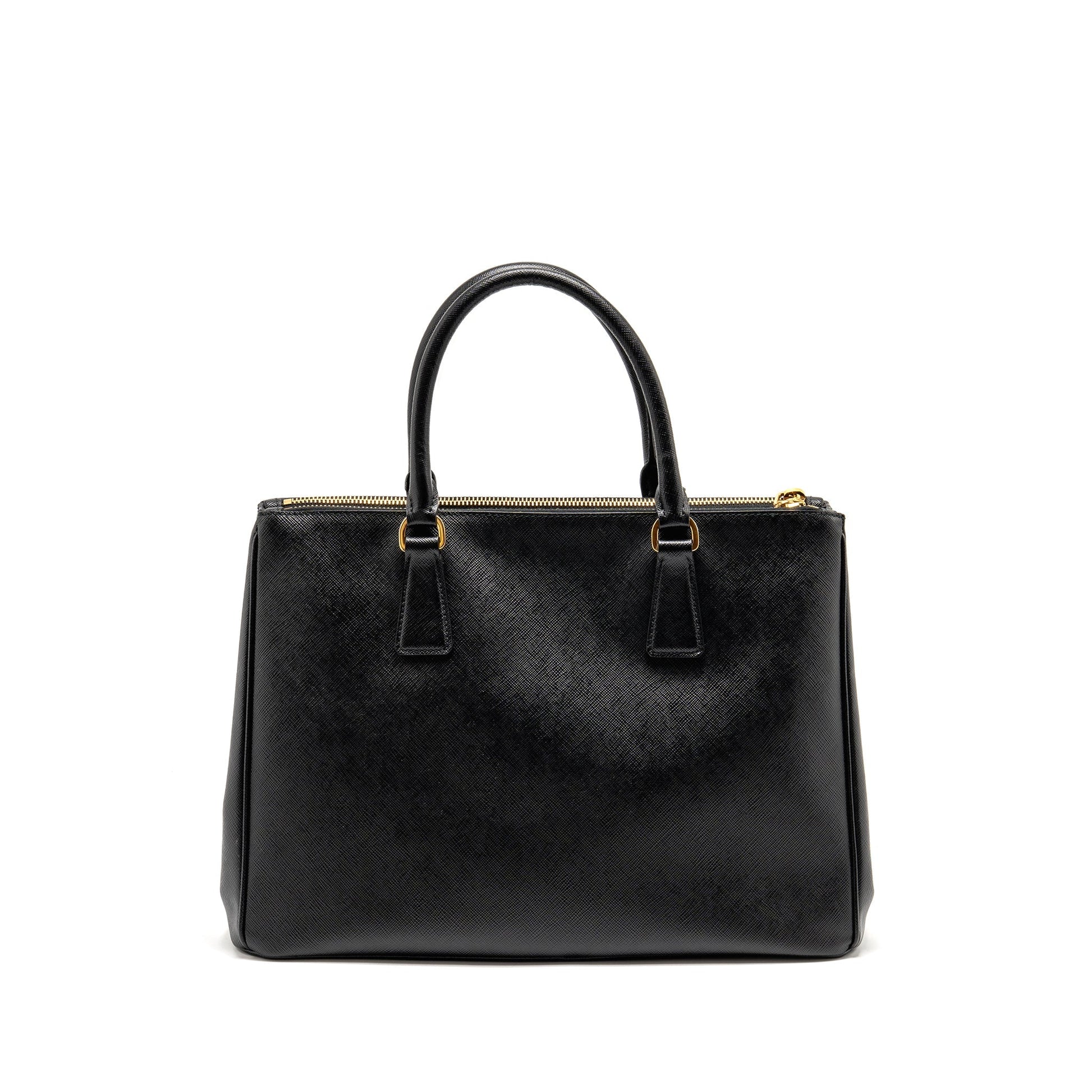Prada Large Saffiano Tote Purse Leather Black