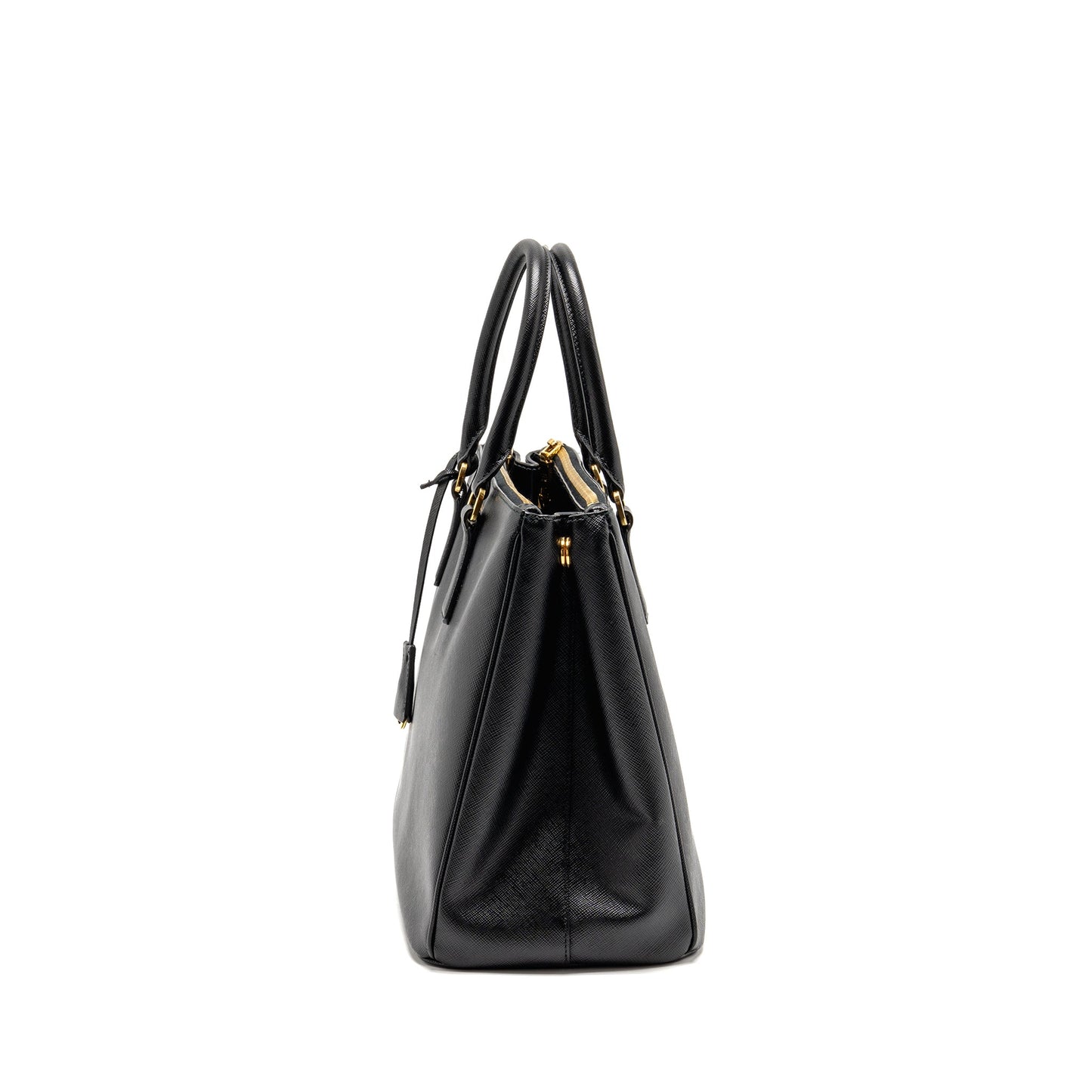 Prada Large Saffiano Tote Purse Leather Black