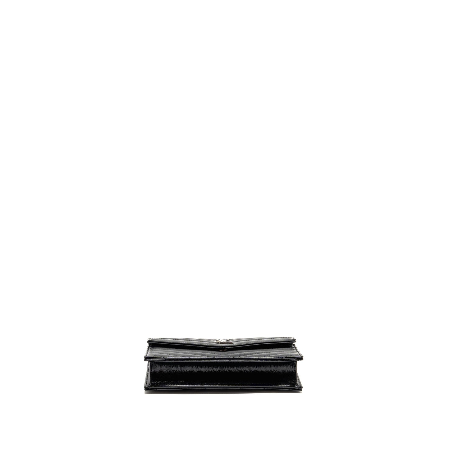 SAINT LAURENT/ Envelope Chain Wallet Calfskin Black
