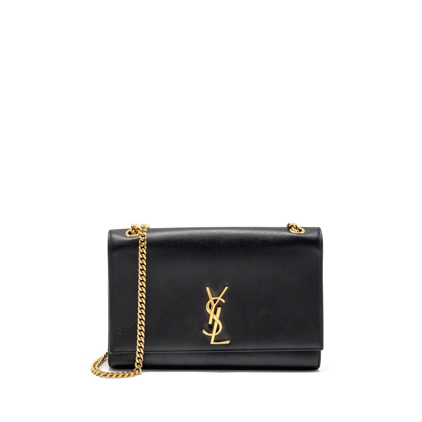 Saint Laurent/ Large Kate Chain Purse Grained Calfskin Black