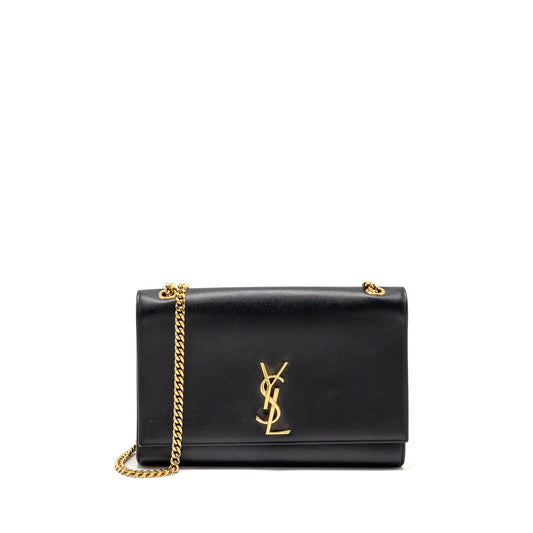 Saint Laurent/ Large Kate Chain Purse Grained Calfskin Black