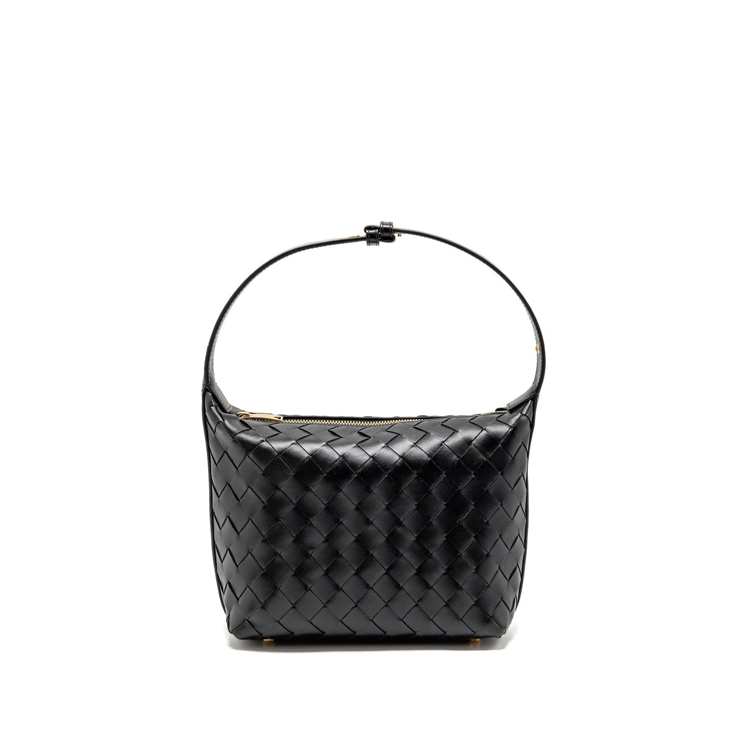 Bottega Veneta Mini Wallace Mini Purse Calfskin Black