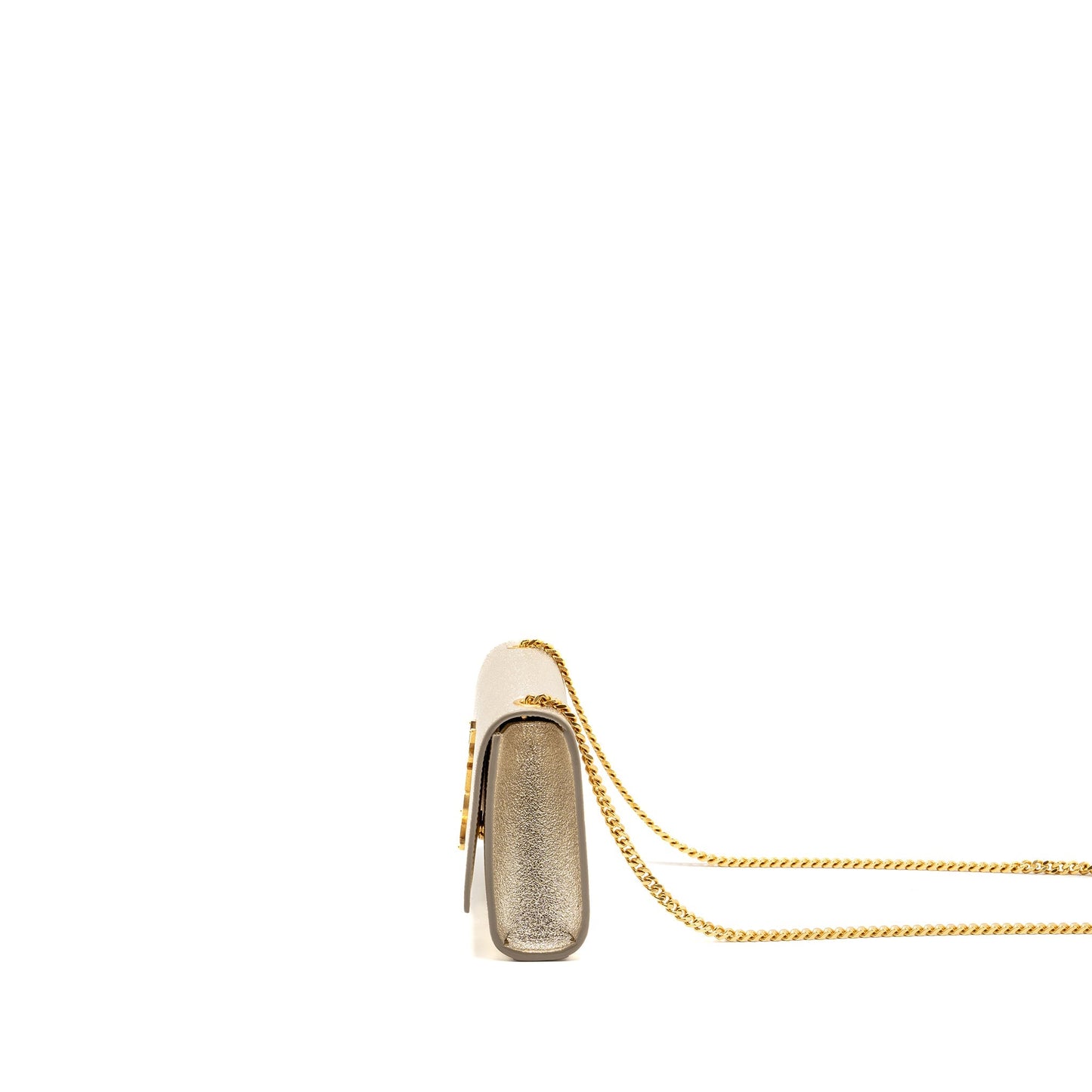 SAINT LAURENT/ Small Kate Purse Grained Calfskin Gold