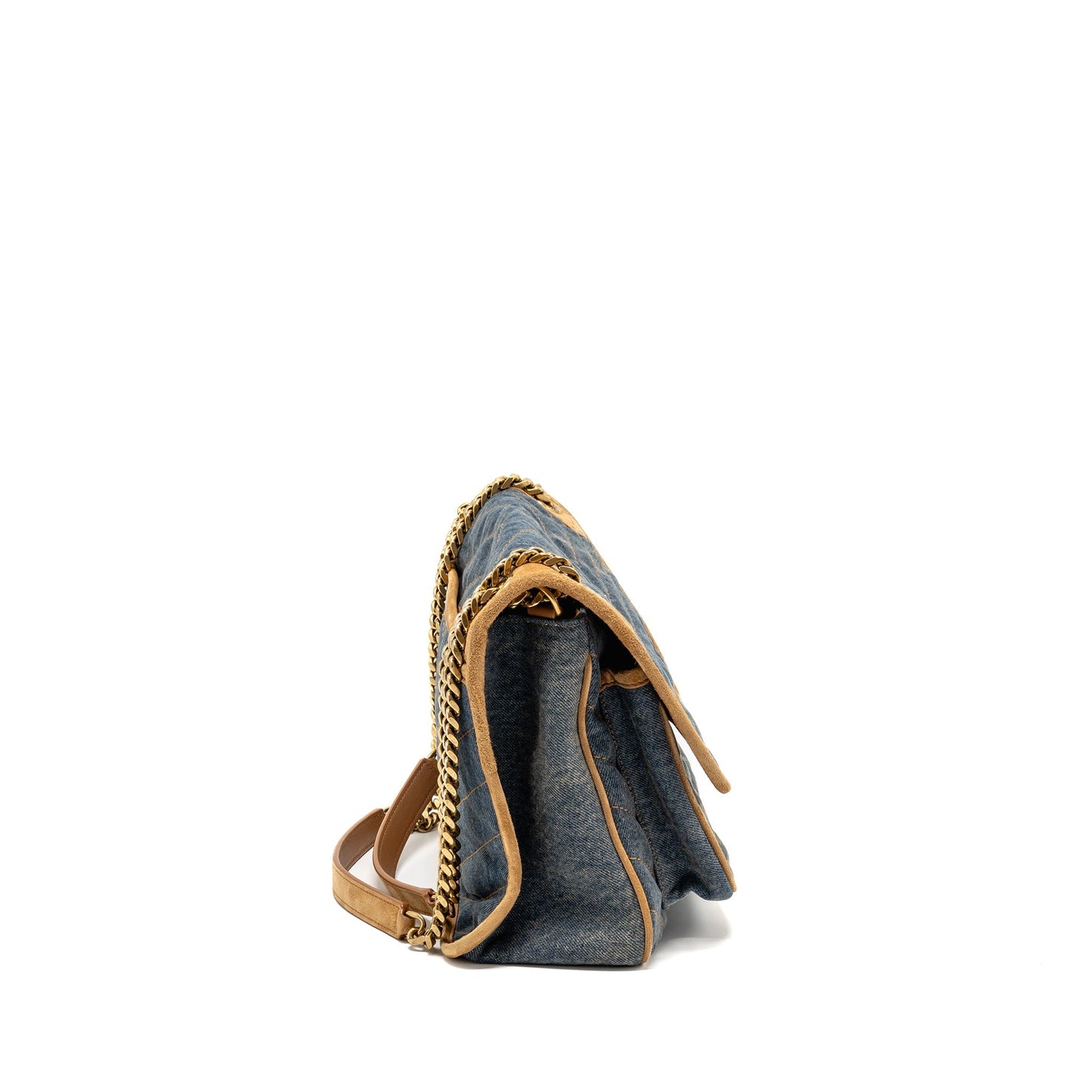 Saint Laurent/ Niki Mini Purse Denim Blue/ CINNAMON