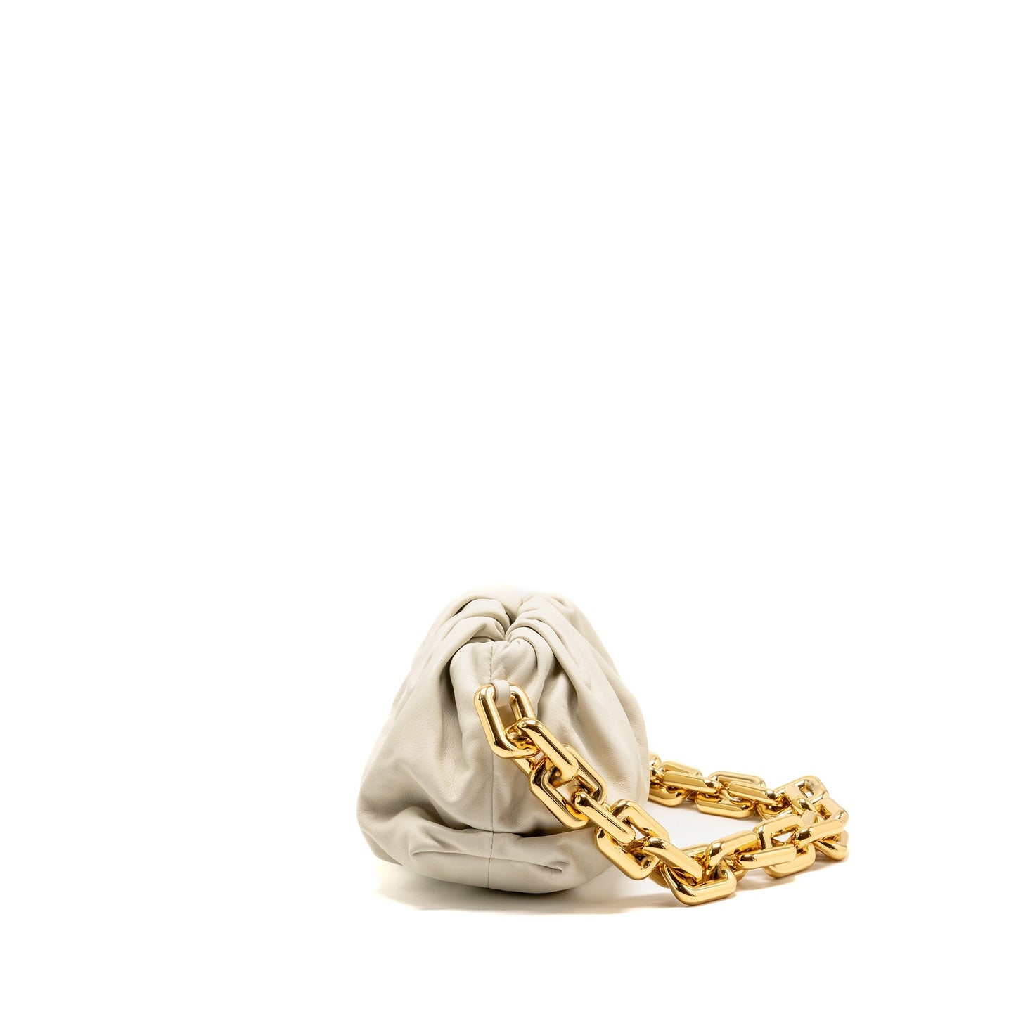 Bottega Veneta Chain Pouch Purse calfskin white